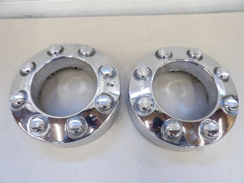 FORD F250 F350 SD PICKUP 05-07 17x7-1/2 SRW 5 SPOKE STEEL WHEEL CENTER CAPS PAIR
