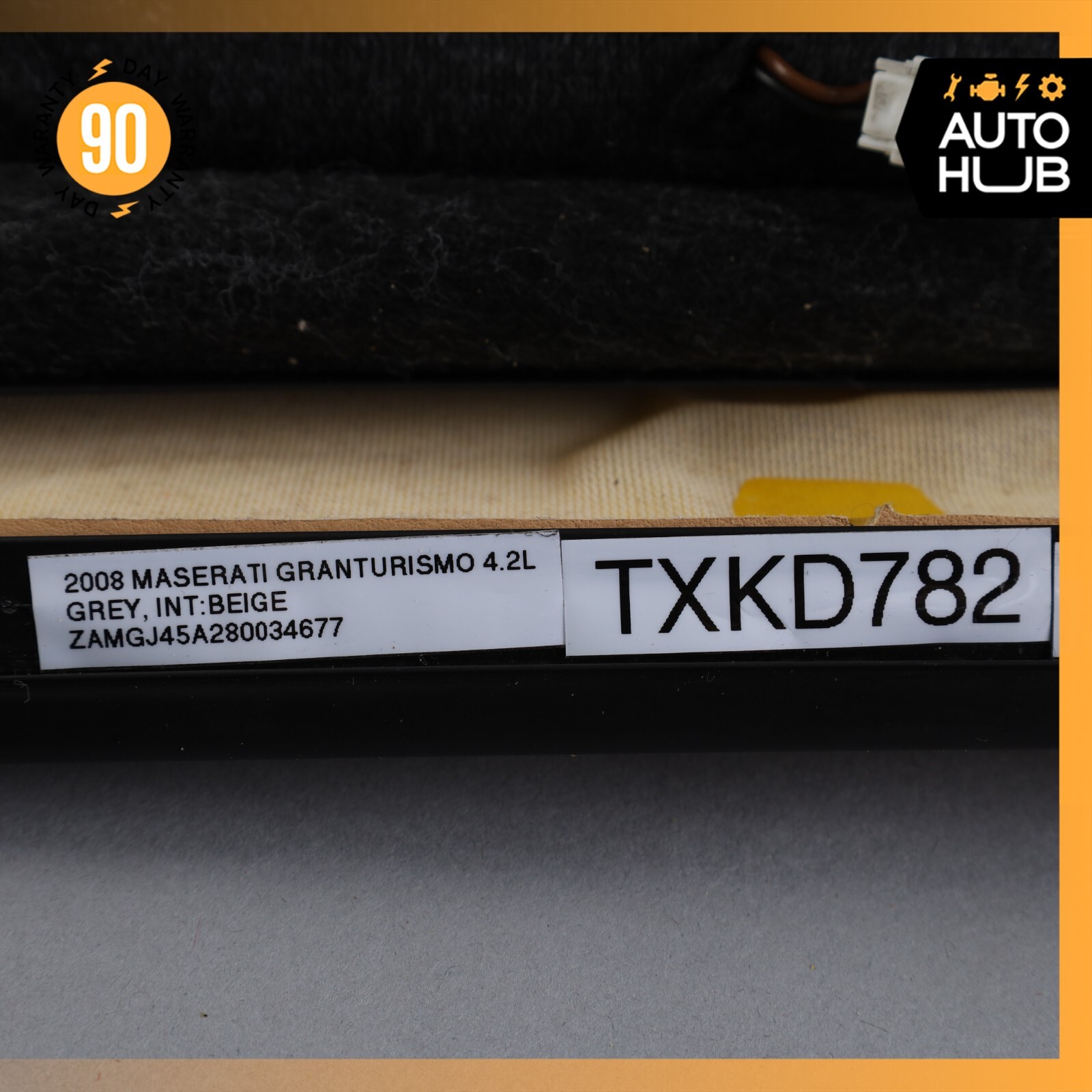 08-12 Maserati GranTurismo M145 Front Right Top Upper Seat Cushion Beige OEM