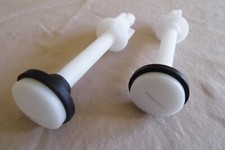 Toilet Seat Hinge Bolts, Nylon Plastic, 3 Inch By 3/8 Inch Heavy Duty Bolts with