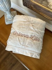 Pottery Barn Kids Monique Lhuillier Ethereal Lace Baby Quilt  Ariana Lila  READ