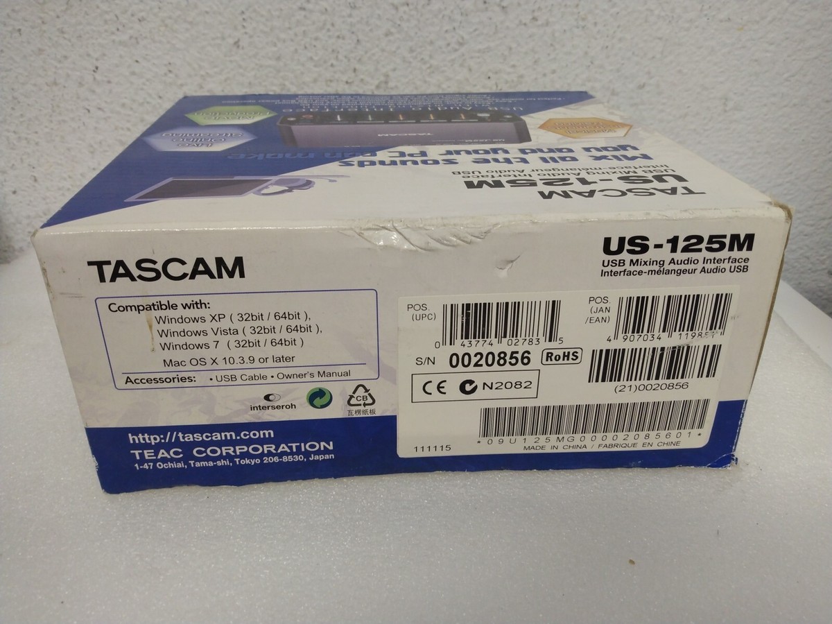 TASCAM US-125M USB Audio/MIDI Interface With Mixer Function | eBay