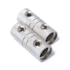 2 PCS 4 Gauge Wire Couplers Audio Car Brass Terminal Butt Connectors - 4GA