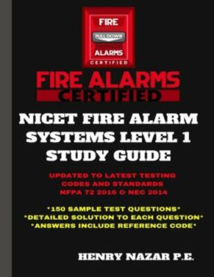 2018 Nicet Fire Alarm Systems Level 1 Study Guide by Nazar, Henry, Brand New,...