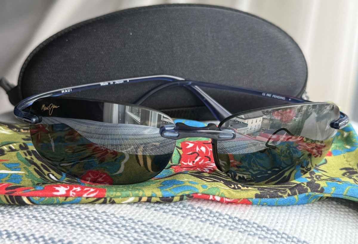 Maui Jim Moku MJ 576 03 Rimless Blue Frame + Neutral Grey