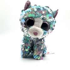 TY Beanie Baby Whimsy the Cat Flippables Keychain