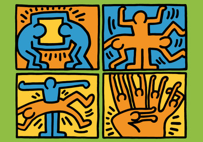 GRAFFITI Keith Haring - 70x100 cm Falso d'autore - Poster
