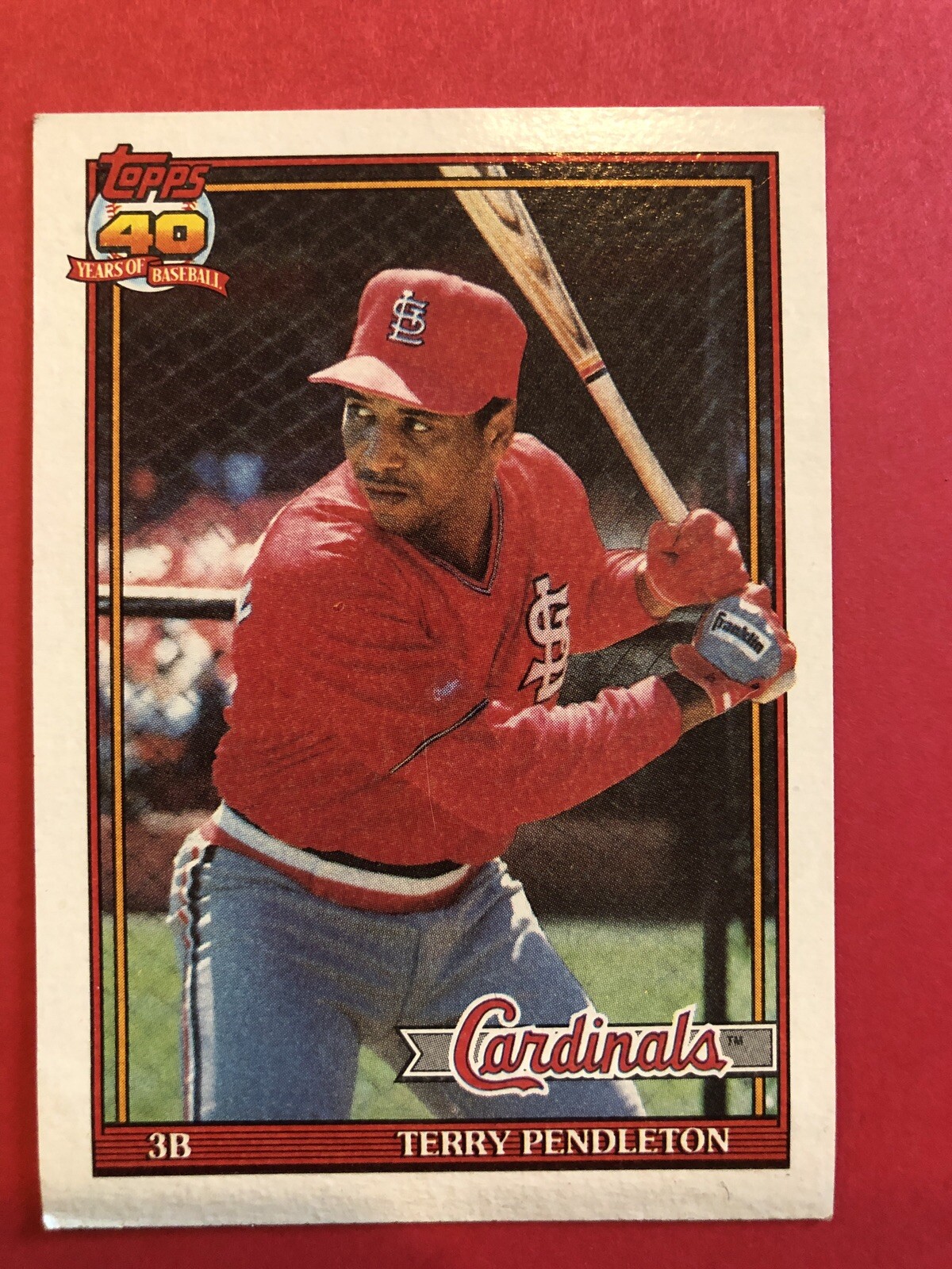 1991 TOPPS 40 YEARS OF BASEBALL TERRY PENDLETON #485