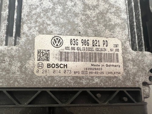 VW Caddy 1.9 TDI Engine Control ECU - 03G 906 021 PD / 03G906021PD - Picture 2 of 2