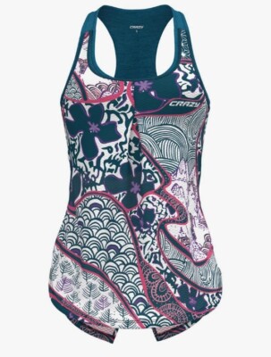 Crazy Idea Break Top Women  Damentop  Klettertop  Yoga  Sporttop  wave-coraline