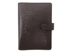 Authentic Louis Vuitton Taiga Agenda PM R20416 Acajou Day Planner Cover 97298