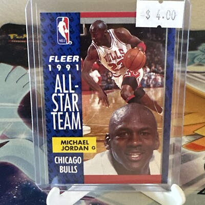 michael jordan fleer 1991 all-star team card #211 rare 1991-92 PSA 8 Graded Basketball NBA 1992 91 92 : Collectibles & Fine Art 1991 Fleer Basketball All-Star Team
