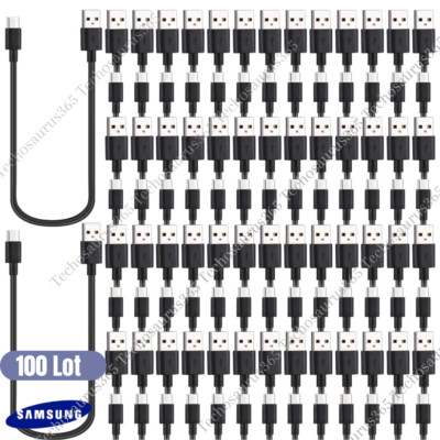 100X Wholesale Bulk USB Type C Cable 4ft For Samsung Fast Charger Charging Cord