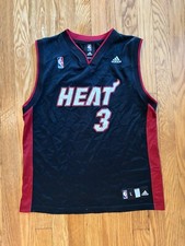 Dwyane Wade 3 Miami Heat adidas NBA Basketball Jersey Youth Large Black
