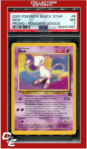 Black Star Promo 8 Mew Pokemon League PSA 7