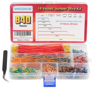Wwzmdib 840 Pin Breadboard Jumper Wires Kit 14 Vaules 2-125Mm