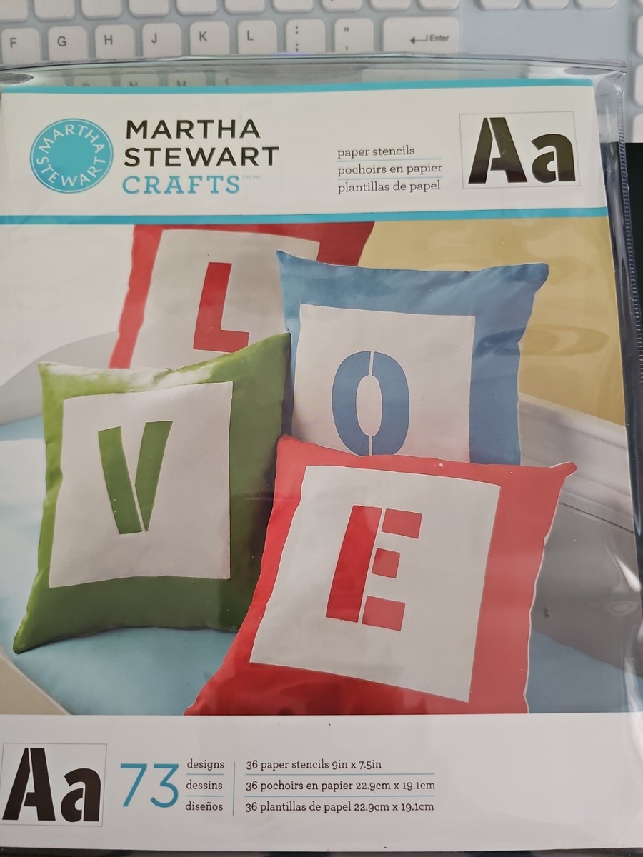 Martha Stewart Paper Stencils 73 Designs ~SANS SERIF