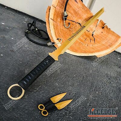 27 NINJA SWORD TANTO Machete + 2 Knife Full Tang Tactical Blade Katana