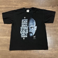 Stone Cold Steve Austin WWF Shirt 1998 L RARE Anything Can Happen OOP VINTAGE F1
