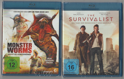 Monster worms (Angriff der Monsterwürmer) +The Survivalist 2 Blu-ray Paket