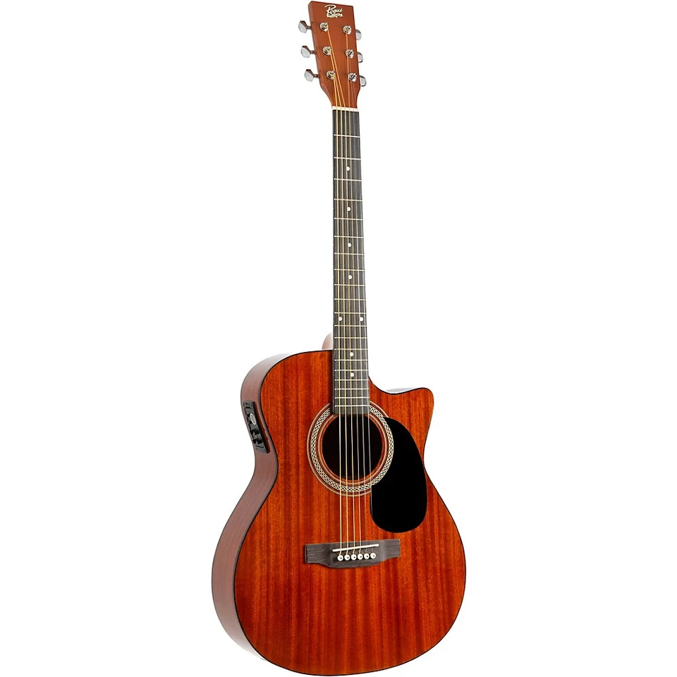 Rogue RA-090 Concert Cutaway Acoustic-Electric Guitar Mahogany - Image 3 of 4
