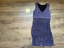 Red Valentino Purple Lurex Knit Sleeveless Dress Small