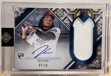 2025 Topps Transcendent - James Wood Auto Relic #TCAR-JW Blue /10 (RC, AU, MEM)