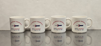 Menge 4 Vintage Amtrak New York Division Safety Award Kaffeebecher