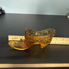 Vintage Amber Glass Shoe