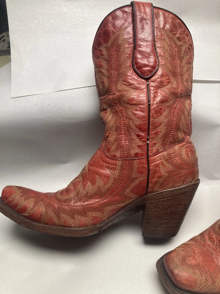 Женские сапоги вестерн CORRAL G1900 Vamp с красной строчкой размер 7 1/2 - Изображение 4 из 4