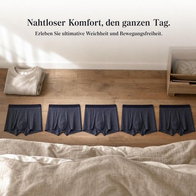 Nahtlose Herren Boxer Briefs, Atmungsaktive Thermounterwäsche, für Männer