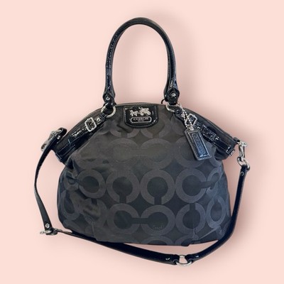 COACH Y2K Vintage Madison Lindsey Op Art Signature Large Satchel