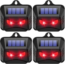 Predator Eye Deterrents (4-Pack): Solar Lights for Coyotes, Chicken Coops