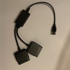 OSTENT Dual USB Adapter Converter Cable Cord for Sony PlayStation 1/2 PS One