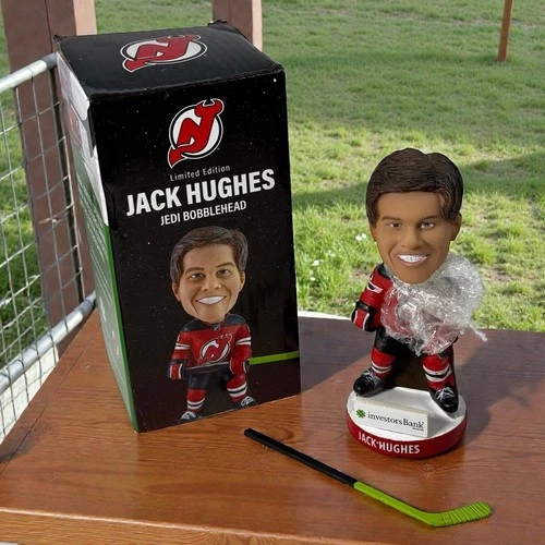 Jack Hughes Jedi Bobblehead NJ Devils Star Wars Night Giveaway NHL Rookie In Box