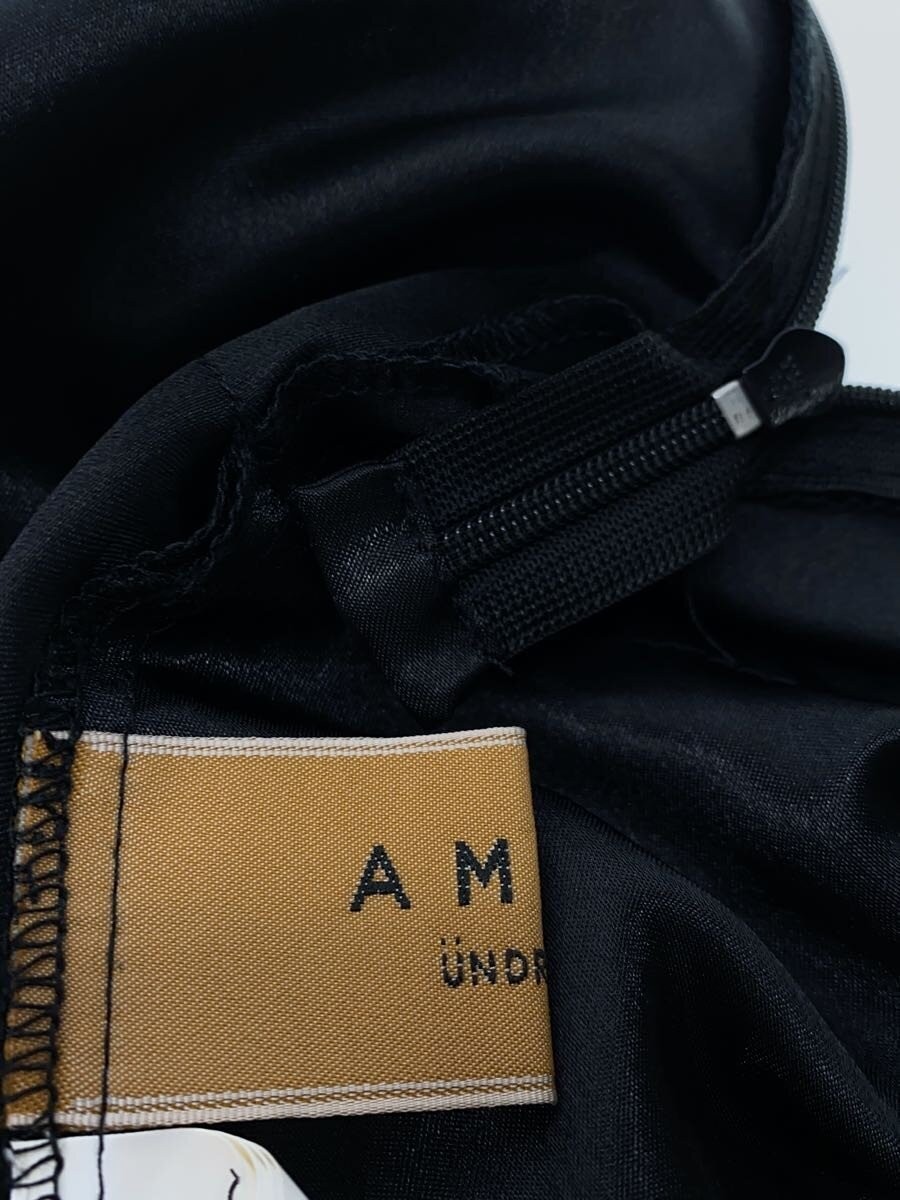 AMERI Long Skirt, Size S, Polyester, Black, Flora… - image 4