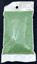 TOHO 11/0 GLASS ROUND SEED BEADS OPAQUE MINT GREEN 100 GRAMS COLOR 47