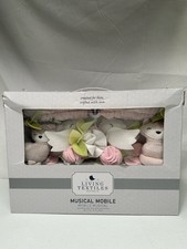Living Textiles Baby Musical Mobile - Ava Birds Crib Toy, Knitted Woodland NIB
