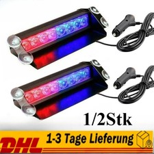 2 Stk Auto LED Auto Blitzlicht Frontblitzer Warnleuchte Dash Strobe Notfall 8LED