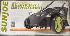 Sun Joe 15" 13-Amp Electric Lawn Dethatcher and Scarifier with Adjustable Height