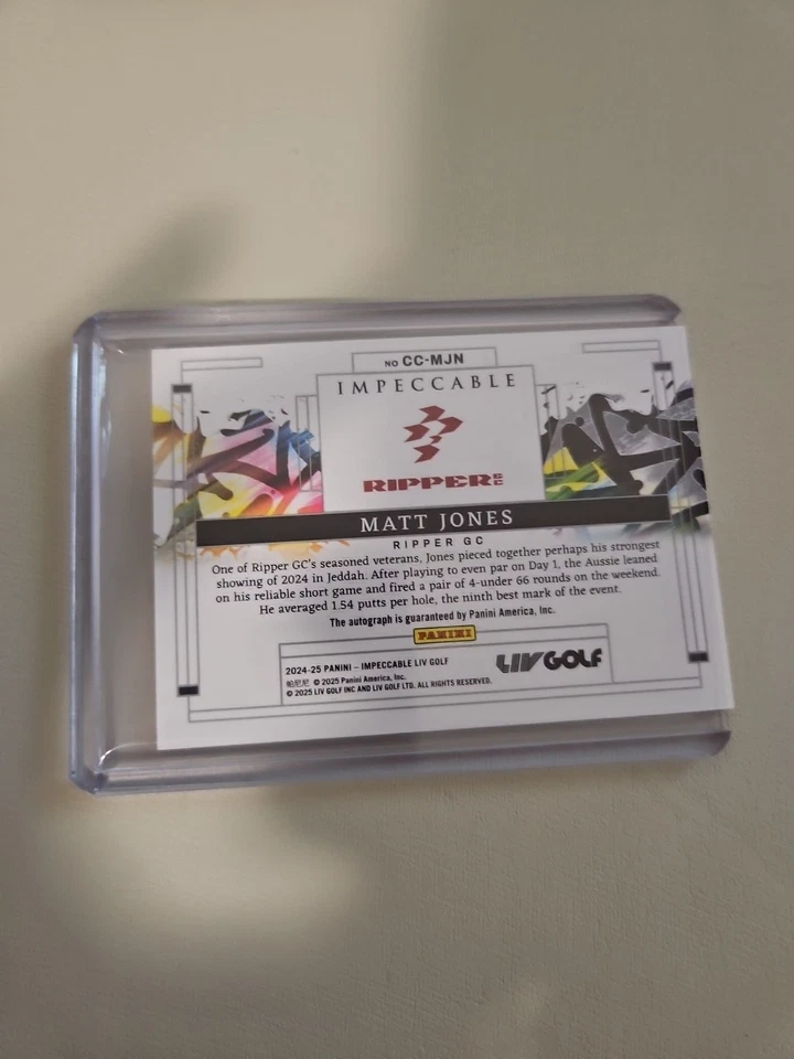 2024 Panini Impeccable Golf Matt Johnes Canvis /25 - Image 2 of 2