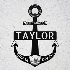 Custom Navy Boot Camp PIR Graduation Anchor Wall Metal Art Personalized Artwork