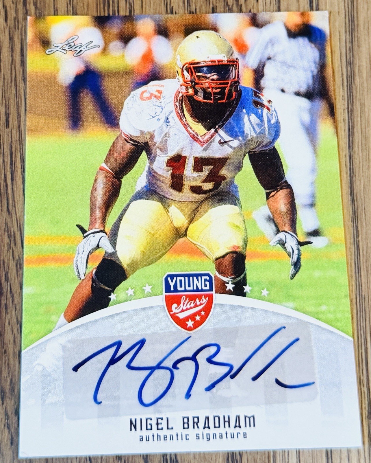 Nigel Bradham Leaf Draft Autographs #NB1 Base