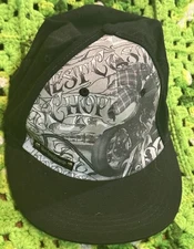 WEST COAST CHOPPERS Jesse James Black Baseball Cap Hat Motorcycle Fitted Stretch