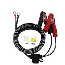 14.8ft / 4.5m 14 AWG Extension Cord Eyelet Terminal with Battery Clamp 12V/ 