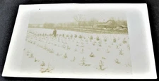 Man standing on the Snowy Field in Winter- RPPC -Stamp Box- Solio (1904-1920s). 