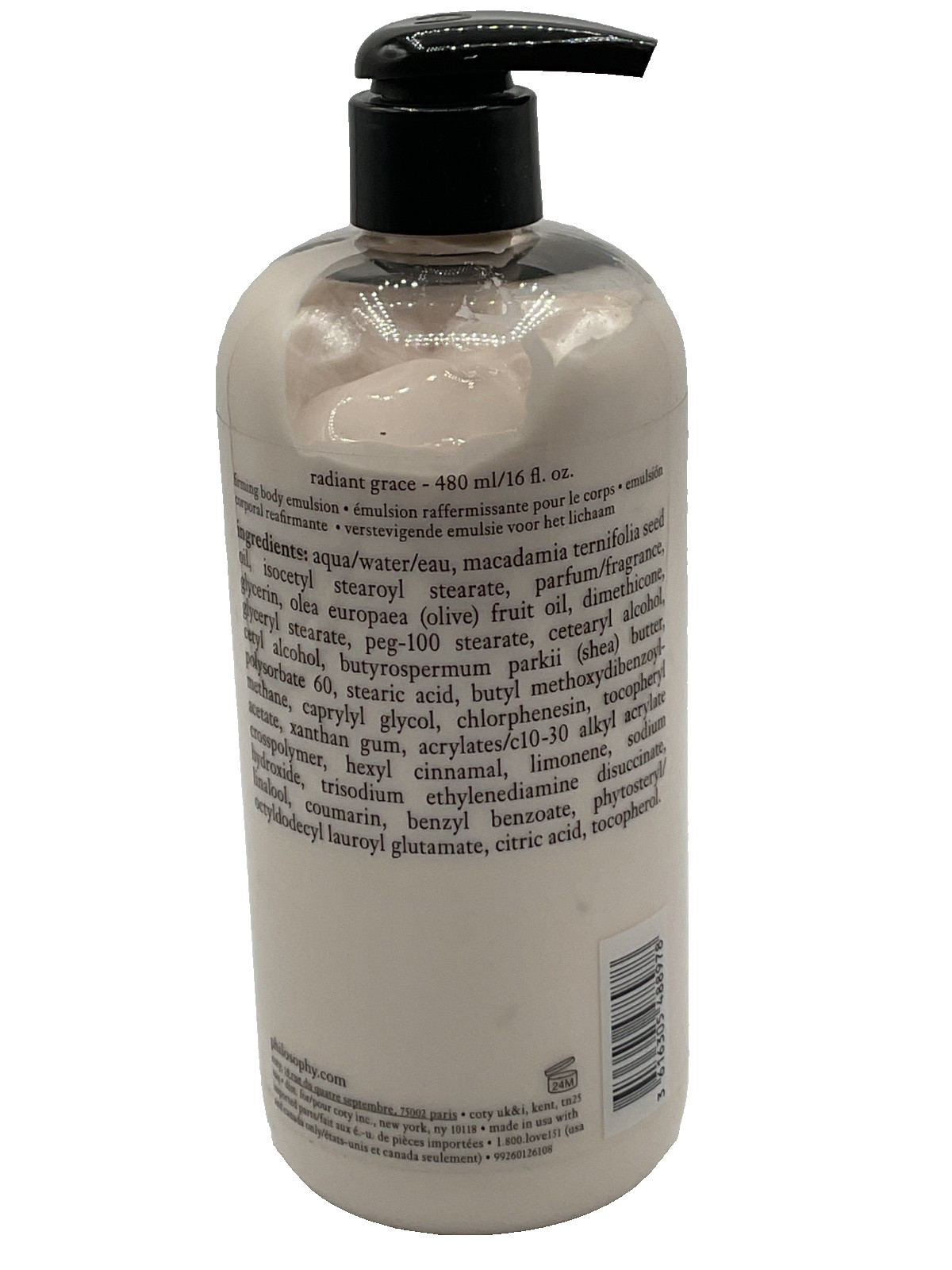 Philosophy- 16 oz / 480 ml Body Emulsion - RADIANT GRACE- with pump