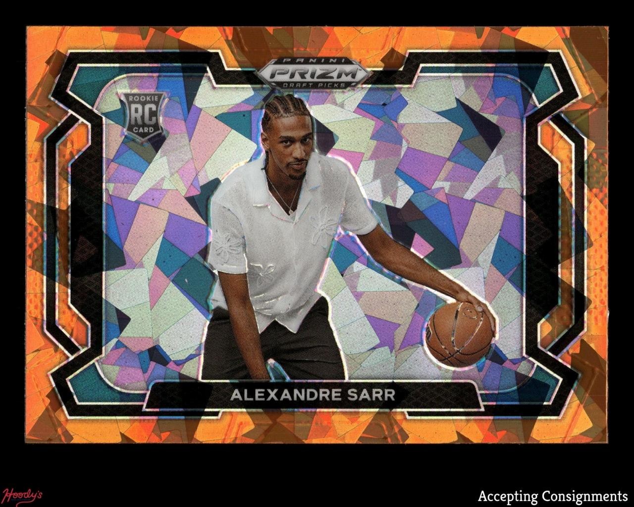 2024-25 Panini Prizm Draft Orange Ice Variation #52 Alexandre Sarr RC Rookie