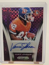 2024 Panini Prizm #FL-VJN Vance Johnson Franchise Legends Sig Purple Power Prizm