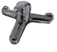 Deva Modern Wall Mounted Bath Filler Mixer Tap Chrome - DEMBFWM Deva Essentials