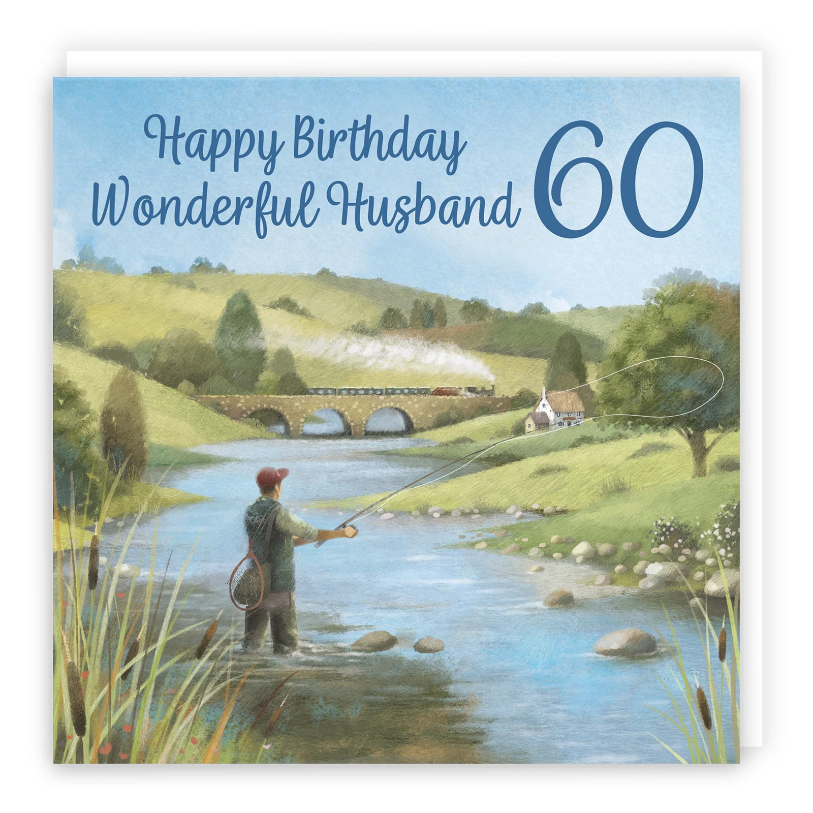 60th Husband Fly Fishing Birthday Card Milo's Gallery